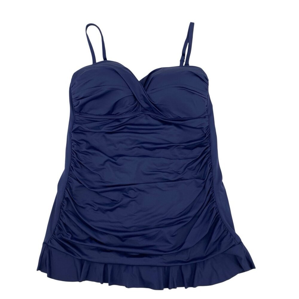 Sonnet Shores Womens Size 14 Navy Blue One Piece Swimsuit Dress